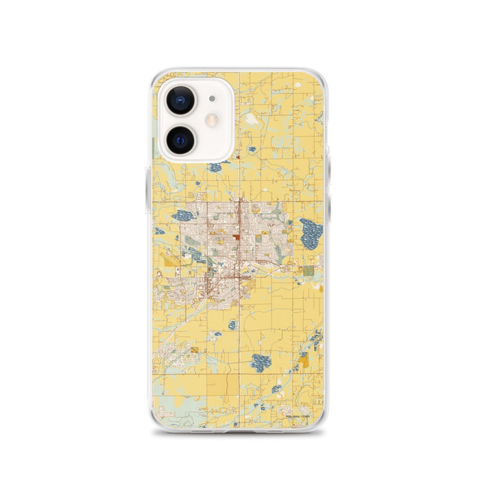 Custom Longmont Colorado Map iPhone 12 Phone Case in Woodblock