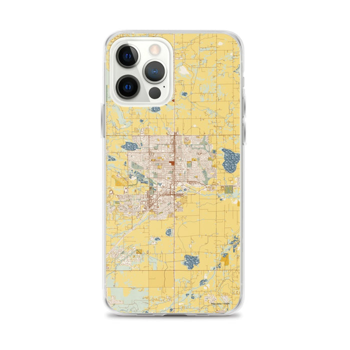 Custom Longmont Colorado Map iPhone 12 Pro Max Phone Case in Woodblock