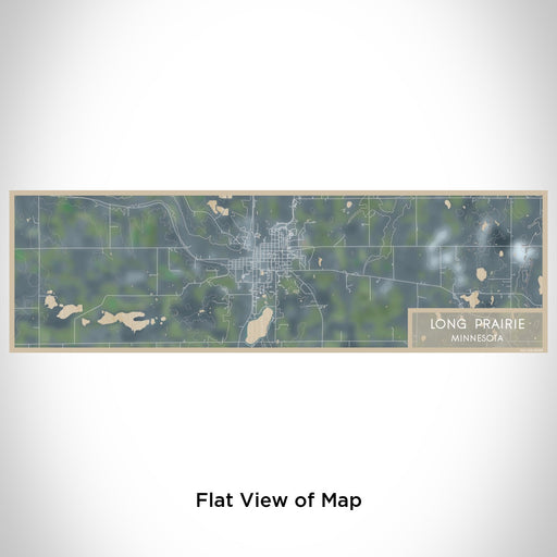Flat View of Map Custom Long Prairie Minnesota Map Enamel Mug in Afternoon