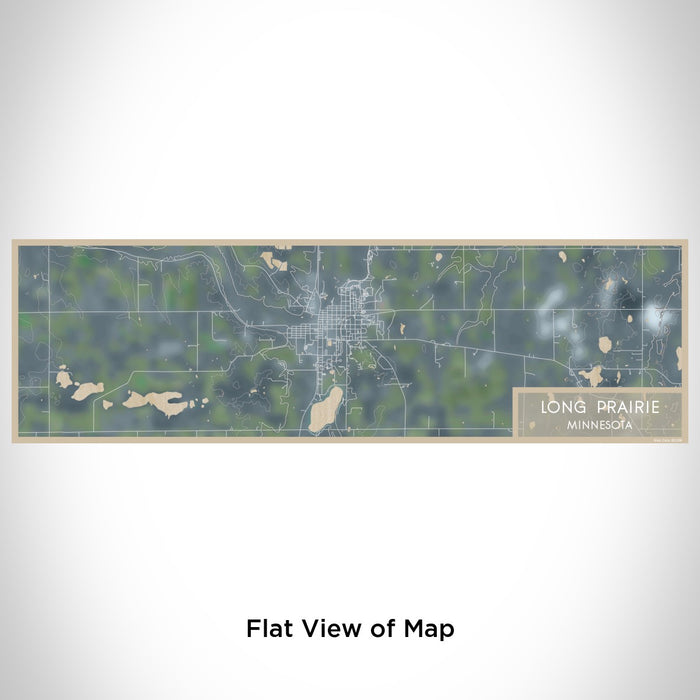 Flat View of Map Custom Long Prairie Minnesota Map Enamel Mug in Afternoon