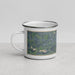 Left View Custom Long Prairie Minnesota Map Enamel Mug in Afternoon