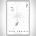 Long Prairie Minnesota Map Print Portrait Orientation in Classic Style With Shaded Background