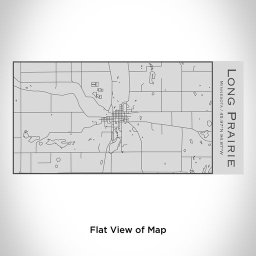 Rendered View of Long Prairie Minnesota Map Engraving on 17oz Stainless Steel Insulated Cola Bottle