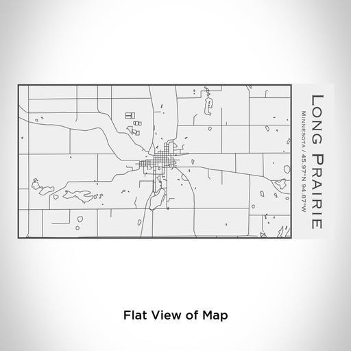 Rendered View of Long Prairie Minnesota Map Engraving on 17oz Stainless Steel Insulated Cola Bottle in White