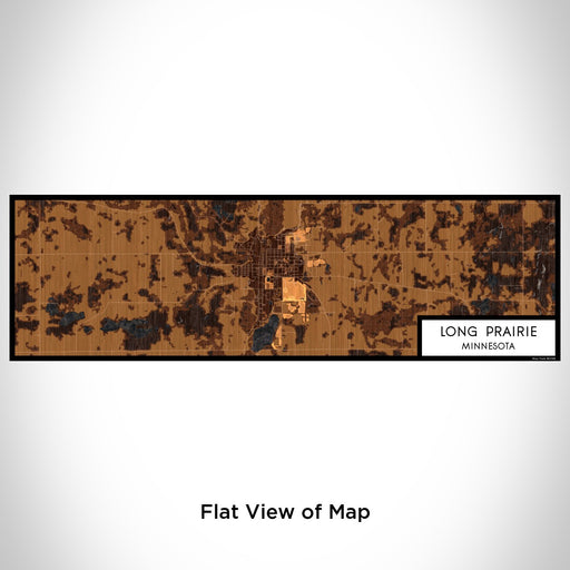 Flat View of Map Custom Long Prairie Minnesota Map Enamel Mug in Ember