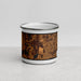 Front View Custom Long Prairie Minnesota Map Enamel Mug in Ember