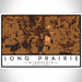 Long Prairie Minnesota Map Print Landscape Orientation in Ember Style With Shaded Background