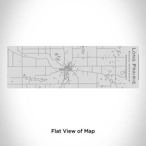 Rendered View of Long Prairie Minnesota Map Engraving on 10oz Stainless Steel Insulated Cup with Sipping Lid