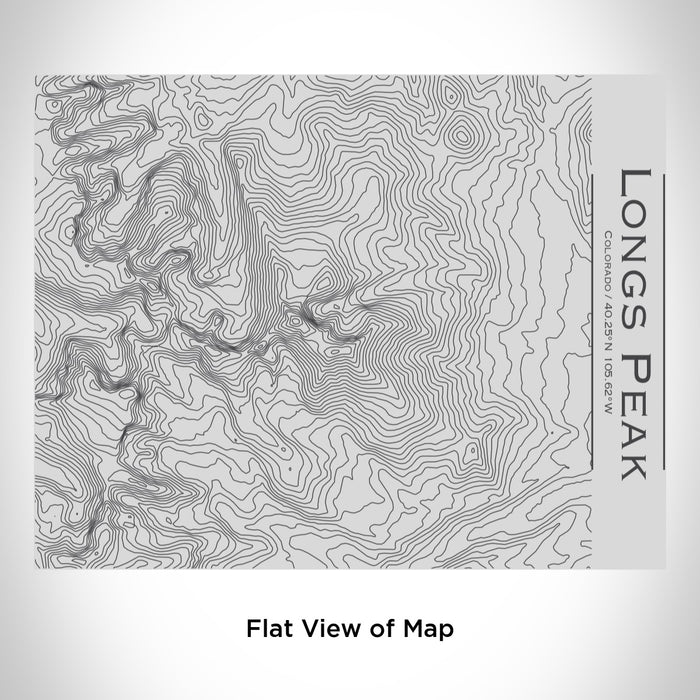 Rendered View of Longs Peak Colorado Map Engraving on 20oz Stainless Steel Insulated Bottle with Bamboo Top