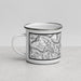 Left View Custom Longs Peak Colorado Map Enamel Mug in Classic