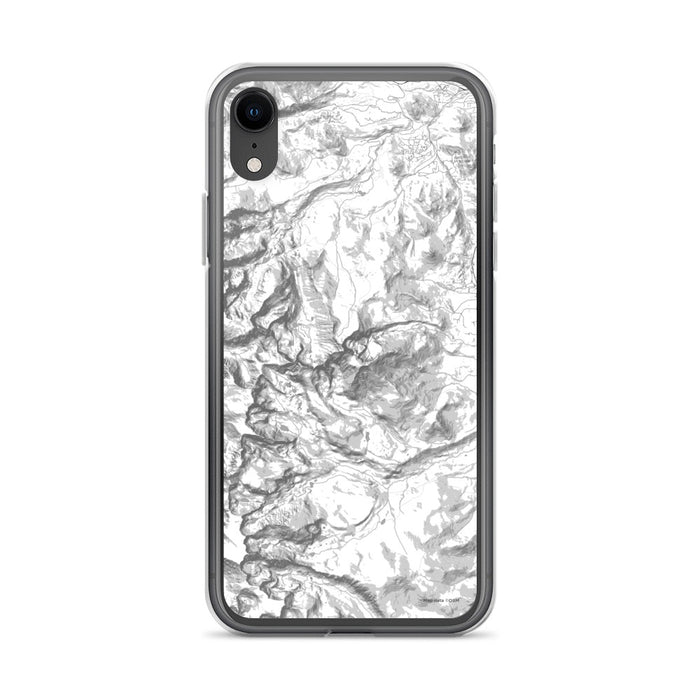 Custom iPhone XR Longs Peak Colorado Map Phone Case in Classic