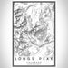 Longs Peak Colorado Map Print Portrait Orientation in Classic Style With Shaded Background