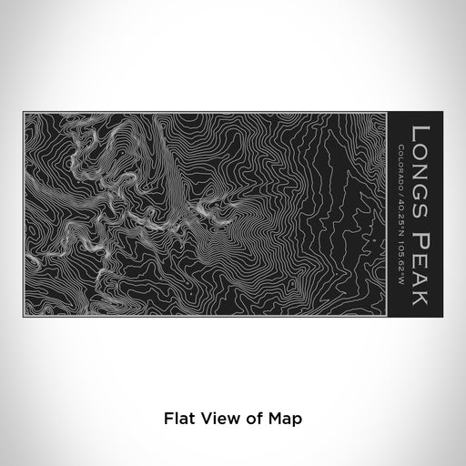 Rendered View of Longs Peak Colorado Map Engraving on 17oz Stainless Steel Insulated Cola Bottle in Black