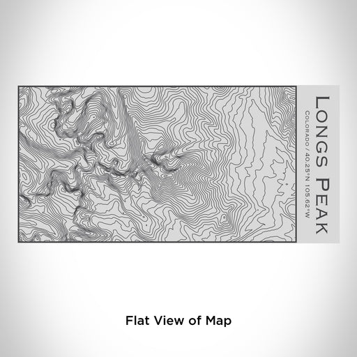 Rendered View of Longs Peak Colorado Map Engraving on 17oz Stainless Steel Insulated Cola Bottle