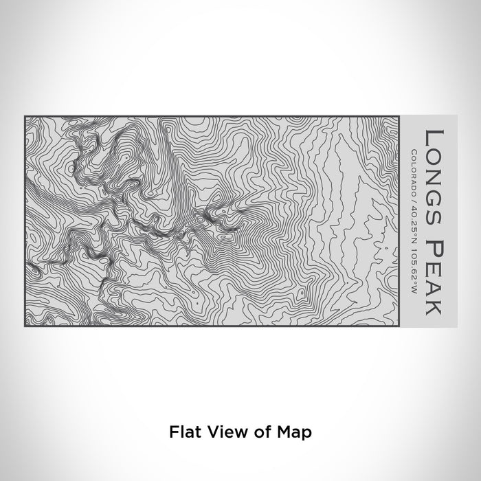 Rendered View of Longs Peak Colorado Map Engraving on 17oz Stainless Steel Insulated Cola Bottle