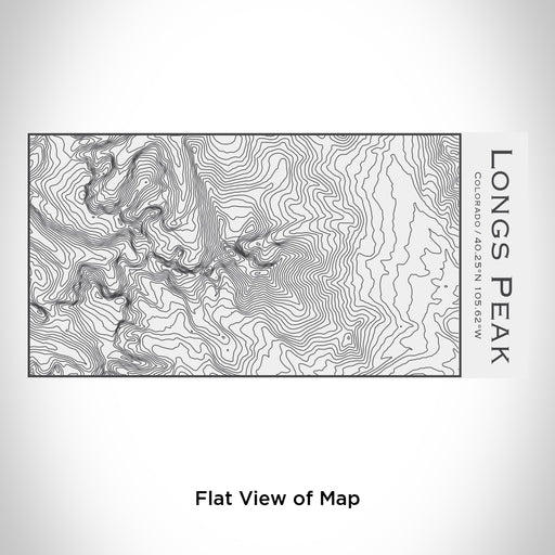 Rendered View of Longs Peak Colorado Map Engraving on 17oz Stainless Steel Insulated Cola Bottle in White