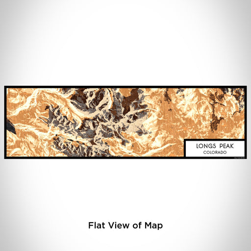 Flat View of Map Custom Longs Peak Colorado Map Enamel Mug in Ember