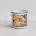 Left View Custom Longs Peak Colorado Map Enamel Mug in Ember