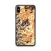 Custom iPhone XS Max Longs Peak Colorado Map Phone Case in Ember