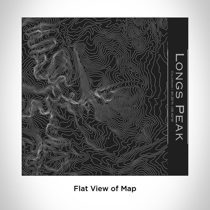 Rendered View of Longs Peak Colorado Map Engraving on 17oz Stainless Steel Insulated Tumbler in Black