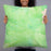 Person holding 22x22 Custom Longs Peak Colorado Map Throw Pillow in Watercolor