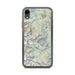 Custom iPhone XR Longs Peak Colorado Map Phone Case in Woodblock