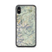 Custom iPhone X/XS Longs Peak Colorado Map Phone Case in Woodblock