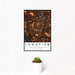 12x18 Longview Washington Map Print Portrait Orientation in Ember Style With Small Cactus Plant in White Planter