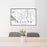 24x36 Longview Washington Map Print Lanscape Orientation in Classic Style Behind 2 Chairs Table and Potted Plant