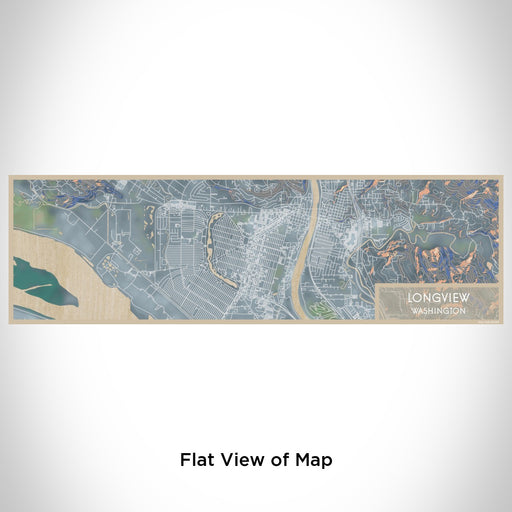 Flat View of Map Custom Longview Washington Map Enamel Mug in Afternoon