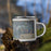 Right View Custom Longview Washington Map Enamel Mug in Afternoon on Grass With Trees in Background