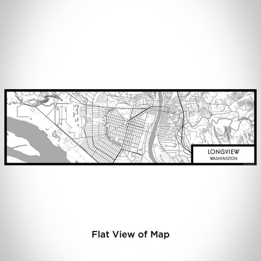 Flat View of Map Custom Longview Washington Map Enamel Mug in Classic