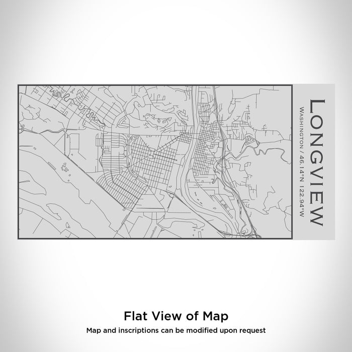 Rendered View of Longview Washington Map Engraving on 17oz Stainless Steel Insulated Cola Bottle