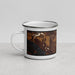 Left View Custom Longview Washington Map Enamel Mug in Ember