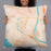 Person holding 22x22 Custom Longview Washington Map Throw Pillow in Watercolor