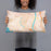 Person holding 20x12 Custom Longview Washington Map Throw Pillow in Watercolor