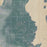 Lopez Island Washington Map Print in Afternoon Style Zoomed In Close Up Showing Details