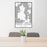 24x36 Lopez Island Washington Map Print Portrait Orientation in Classic Style Behind 2 Chairs Table and Potted Plant