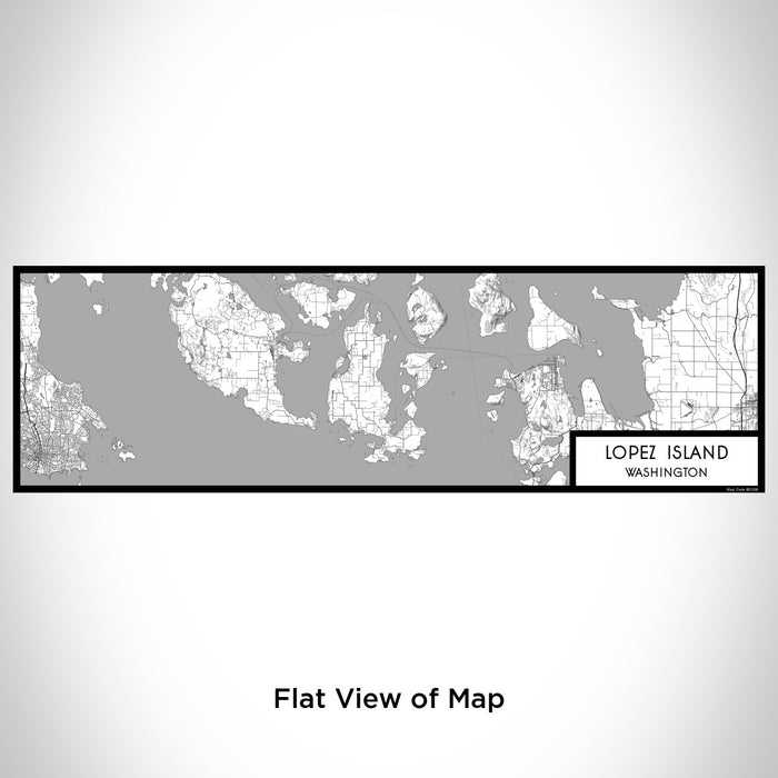 Flat View of Map Custom Lopez Island Washington Map Enamel Mug in Classic