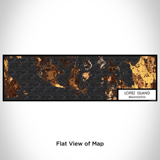 Flat View of Map Custom Lopez Island Washington Map Enamel Mug in Ember