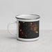 Left View Custom Lopez Island Washington Map Enamel Mug in Ember