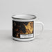 Right View Custom Lopez Island Washington Map Enamel Mug in Ember
