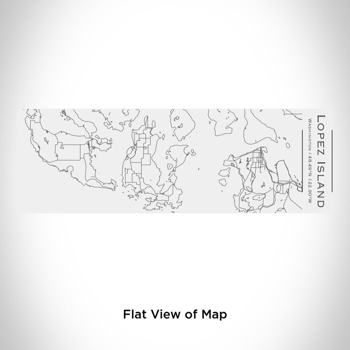 Rendered View of Lopez Island Washington Map Engraving on 10oz Stainless Steel Insulated Cup with Sliding Lid in White