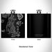 Rendered View of Lopez Island Washington Map Engraving on 6oz Stainless Steel Flask in Black
