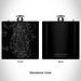 Rendered View of Lopez Island Washington Map Engraving on 6oz Stainless Steel Flask in Black