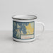 Right View Custom Lopez Island Washington Map Enamel Mug in Woodblock
