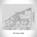 Rendered View of Lorain Ohio Map Engraving on 20oz Stainless Steel Insulated Bottle with Bamboo Top