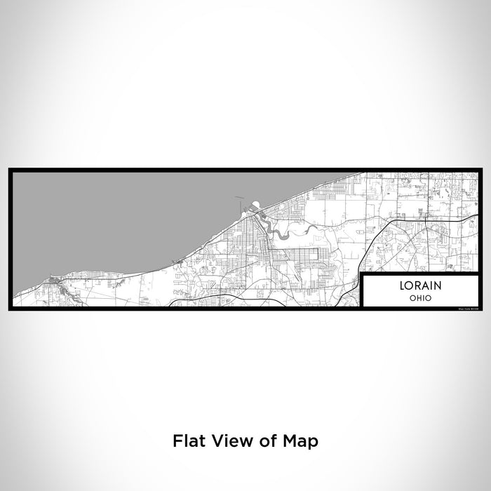 Flat View of Map Custom Lorain Ohio Map Enamel Mug in Classic