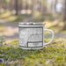 Right View Custom Lorain Ohio Map Enamel Mug in Classic on Grass With Trees in Background