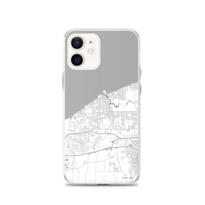 Custom Lorain Ohio Map iPhone 12 Phone Case in Classic